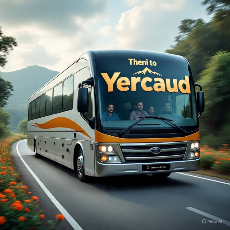 Brief Itinerary: Theni to Yercaud 40-Seater Luxury Coach Tour (1 Night / 2 Days)