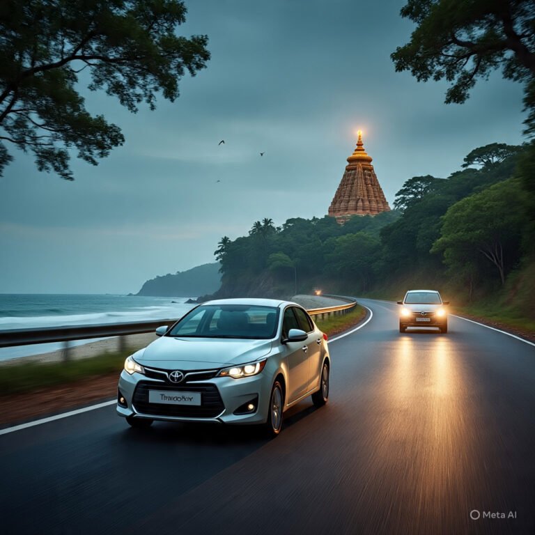Theni to Guruvayur – Spiritual JourneyToyota Etios, Maruti Dzire, or similar).