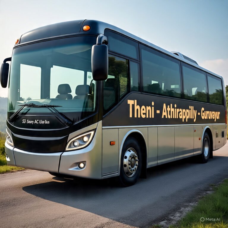 Theni – Athirappilly – Guruvayur (1 Night / 2 Days)53-Seater Luxury AC Bus