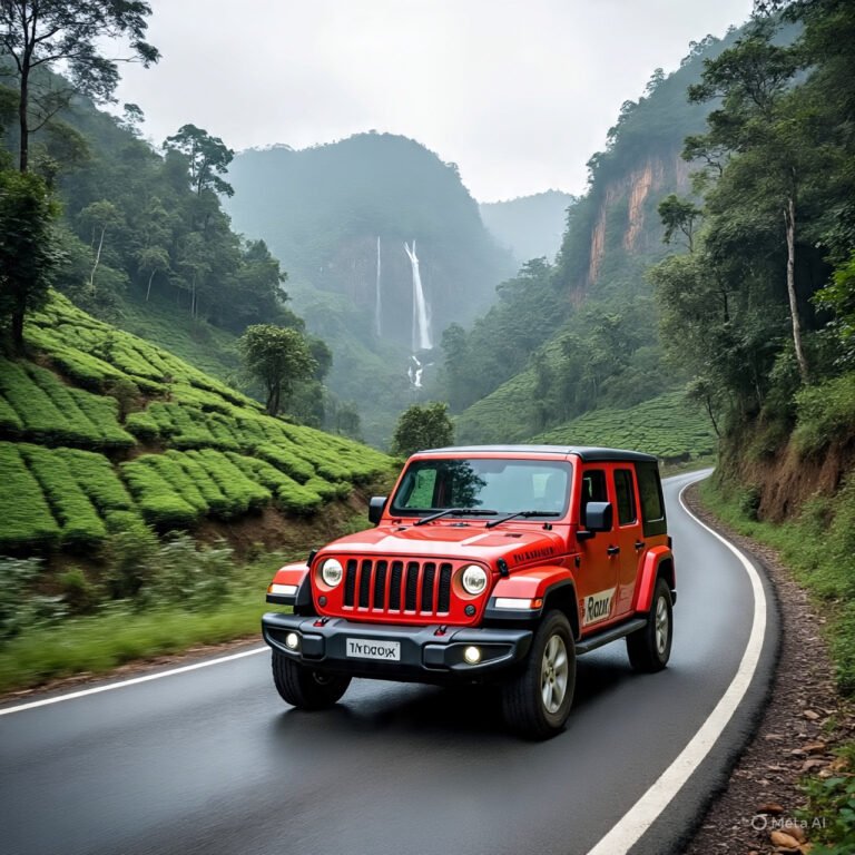 Theni – Thekkady – Suruli Falls – Theni: Thar Roxx Compact Adventure Tour (2 Nights / 3 Days)