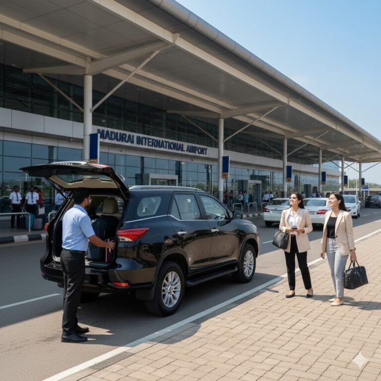 Theni to Madurai Airport (MDU) – Luxury XL6 Service with Rengha Travels