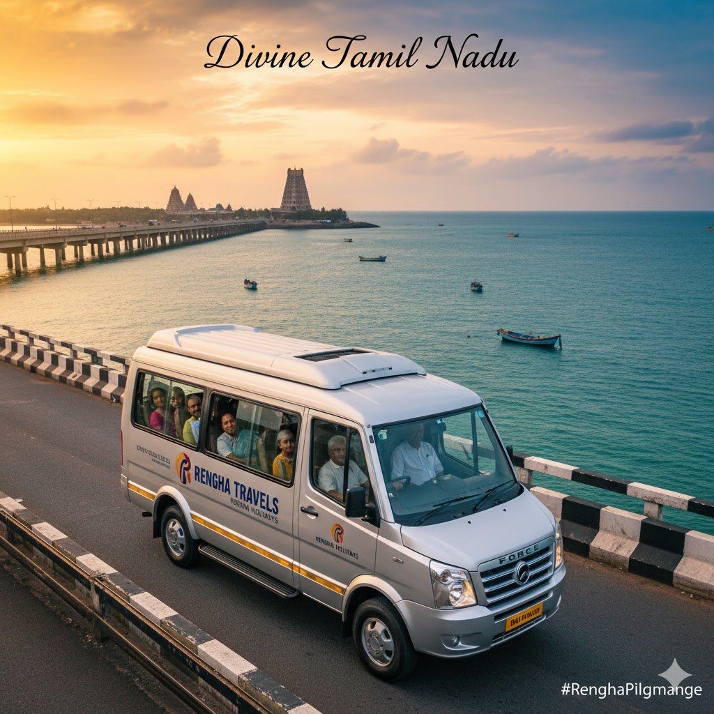 Divine Tamil Nadu Madurai Rameswaram Kanyakumari Tour Package Luxury Tempo Traveller Force Urbania by Rengha Travels