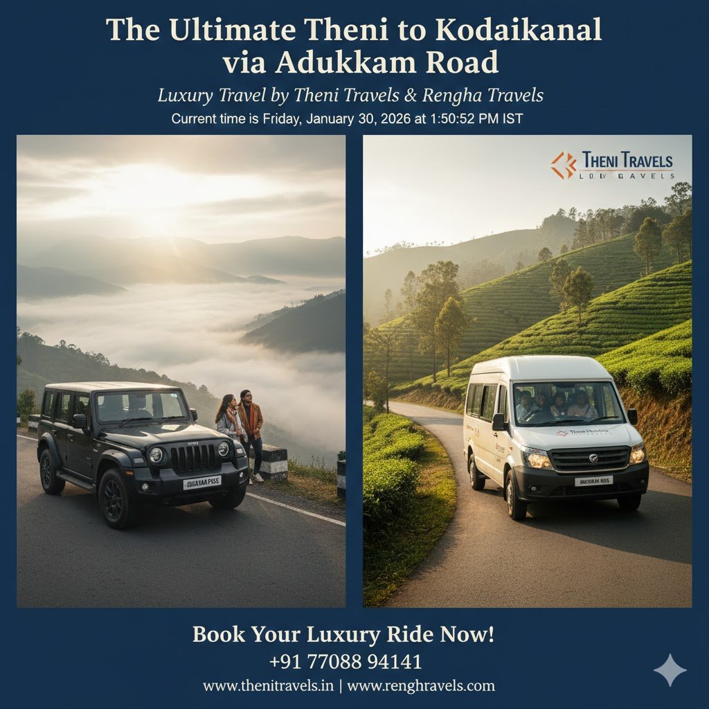 The Ultimate Guide to the Theni to Kodaikanal via Adukkam Road - Distance , Time , Route is better Road condition Update 2026