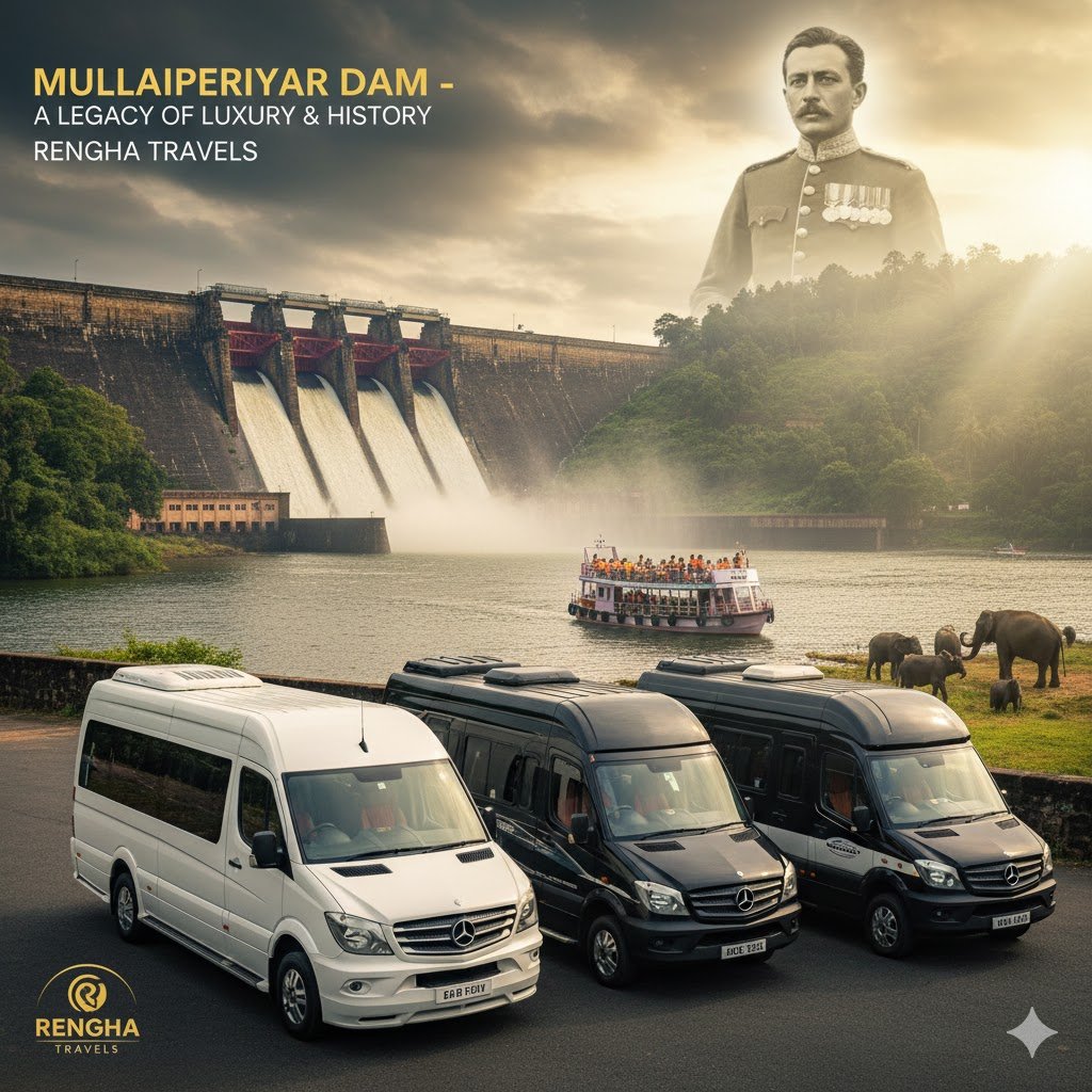 Theni to Mullaiperiyar Dam: Distance, Location, Boating & Luxury Travel Services by Rengha travels