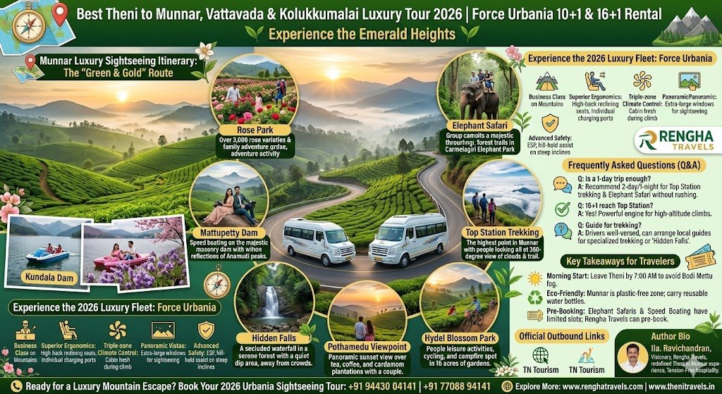 best theni to munnar , vattavada and kolukumalai luxury tour 2026 with force urbania